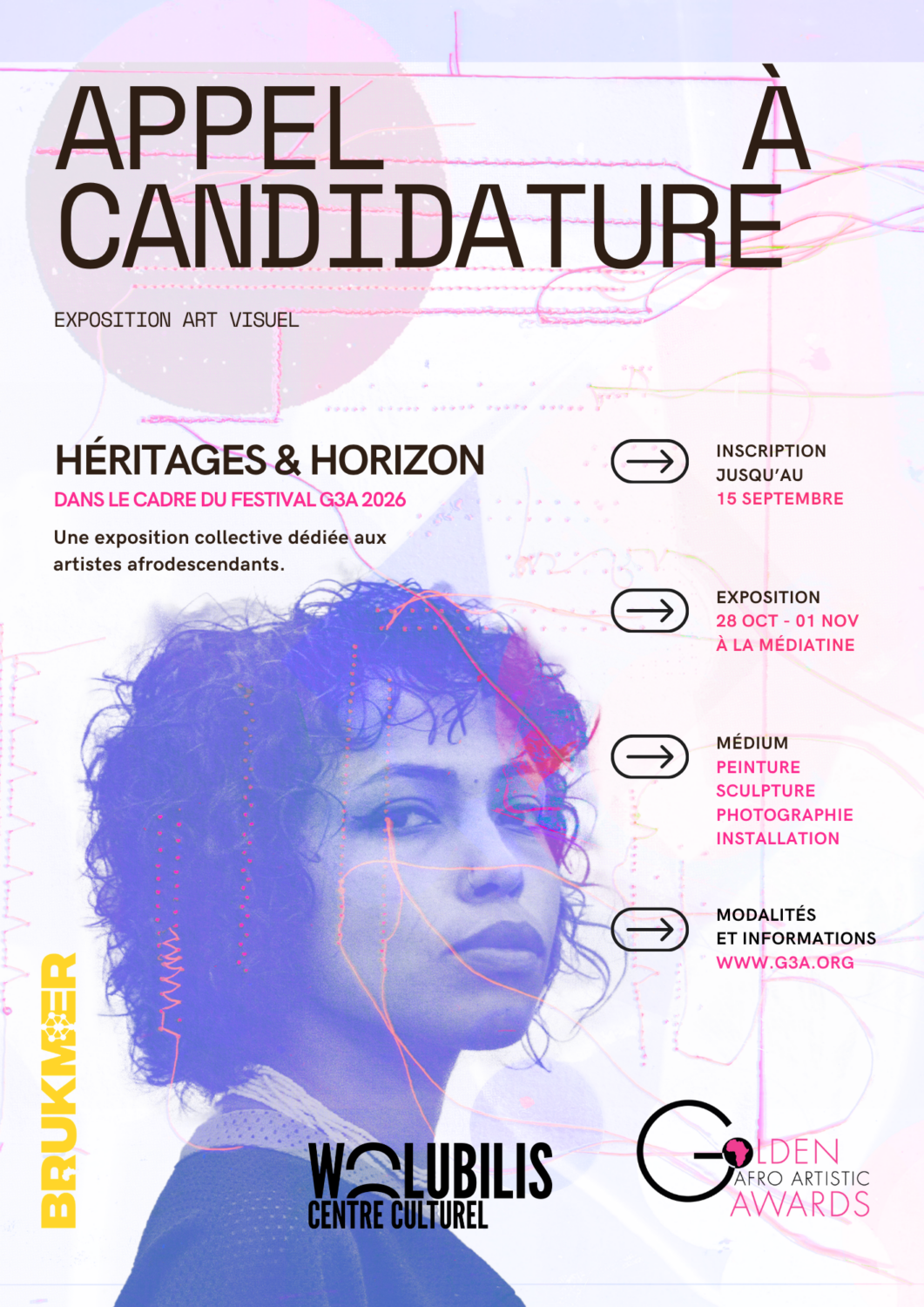 Appel à candidatures; G3A Visual arts 2026